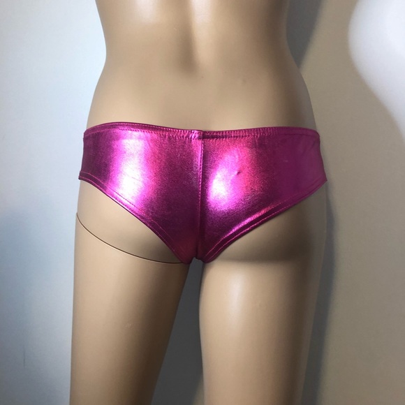 Liquid Latex Metallic Panties Small or Extra Small Lingerie EDC Rave Sexy - Picture 8 of 16